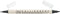 Zig Memory System Calligraphy Dual Tip Marker, Pure Black Pack of 6 (MS3400-010)